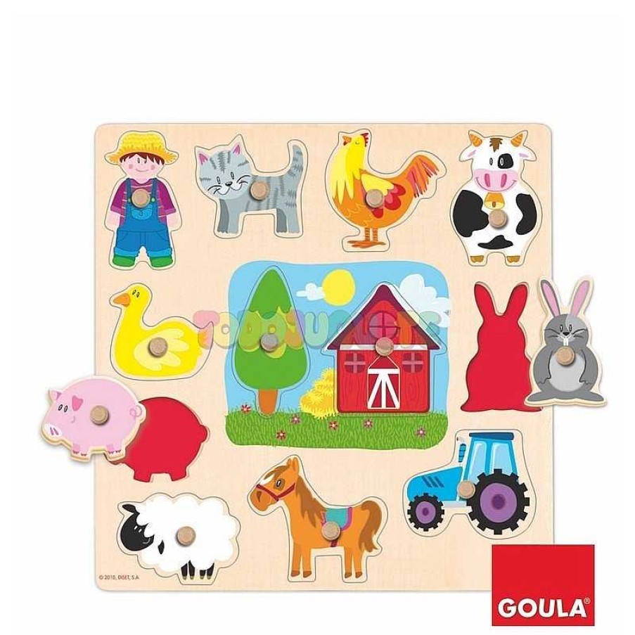 Juegos De Mesa Y Puzzles Oregon | Puzzle Madera 12 Siluetas Granja Goula