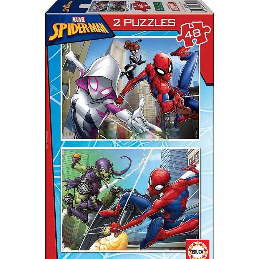 Juegos De Mesa Y Puzzles Spiderman | Puzzle 2X48 Spiderman