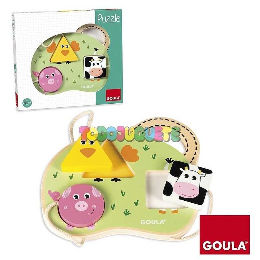 Juegos De Mesa Y Puzzles Oregon | Puzzle Madera 3 Animales Granja Goula