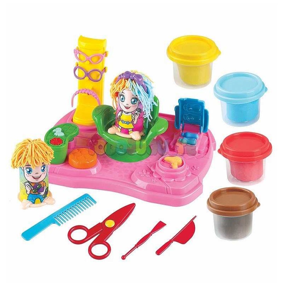 Manualidades Playgo Ltd | Sal N Peluquer A 4 Botes Plastilina Hair Studio