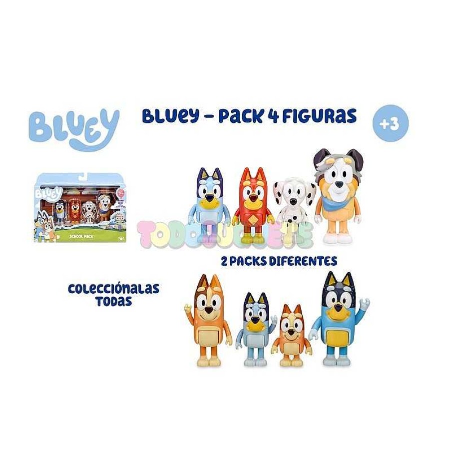 Personajes Y Accesorios Nenuco | Bluey Pack 4 Figuras Surtido V2.3