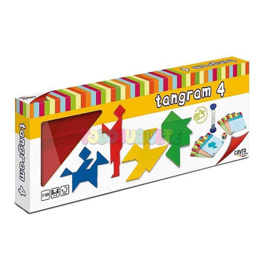 Juegos De Mesa Y Puzzles Cayro Juegos,S.L. | Tangrams 4 Madera Colores 28 Pcs.Cayro