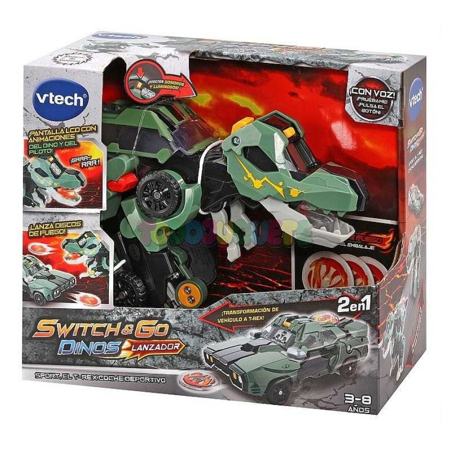 Juguete Electr Nico Y Multimedia Vtech Electronics Europe Bv | Switch & Go Dino Sport T-Rex Coche