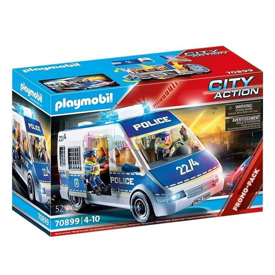 Personajes Y Accesorios Playmobil,S.A. | Coche De Polic A Con Luz Y Sonido Playmobil