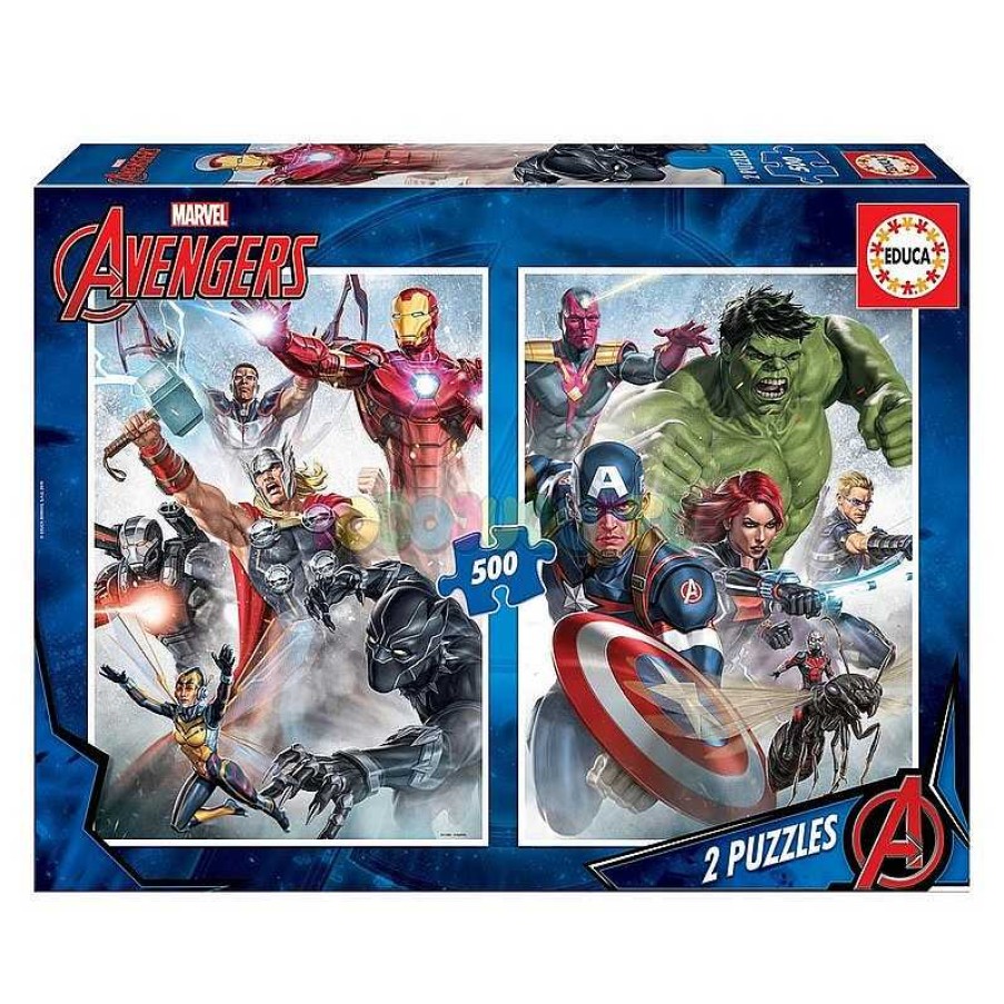 Juegos De Mesa Y Puzzles Marvel | Puzzle 2X500 Marvel Mania