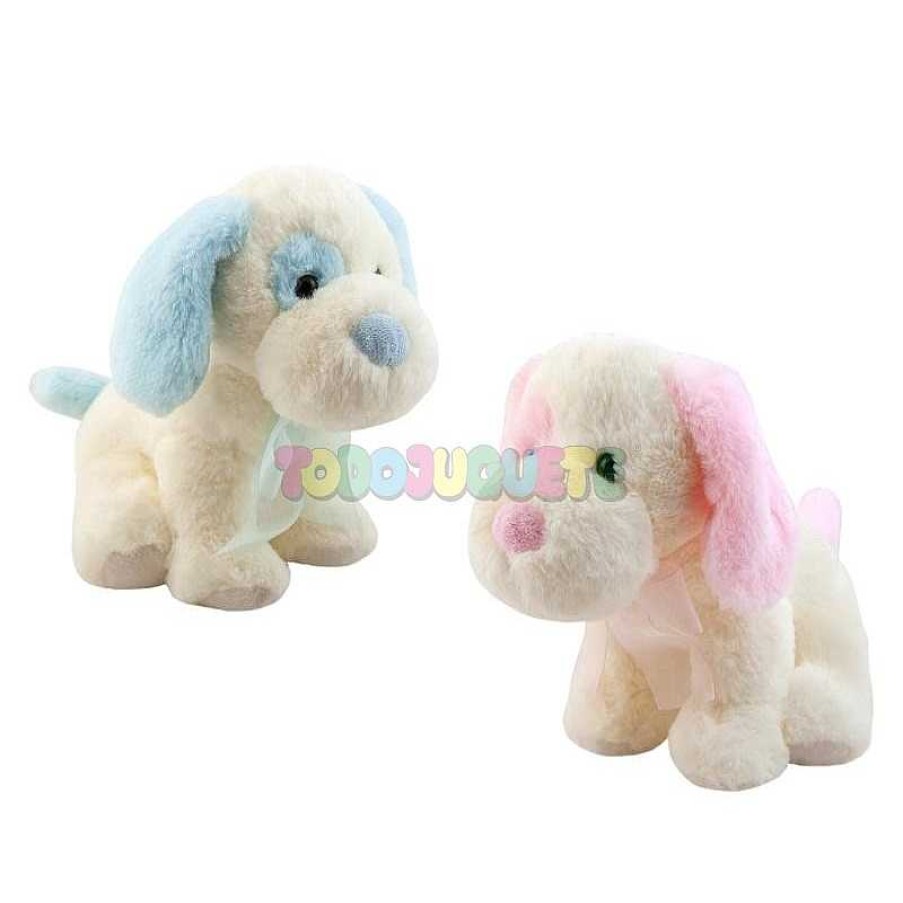 Peluches Todojuguete | Perrito Peluche Bufanda 22Cm Rosa / Azul