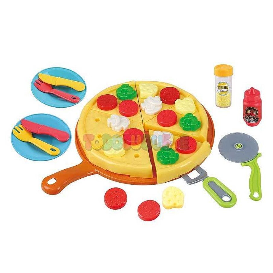 Profesiones Y Actividades Playgo Ltd | Set Pizza Vegetal A Porciones Make & Serve 35 Pzas