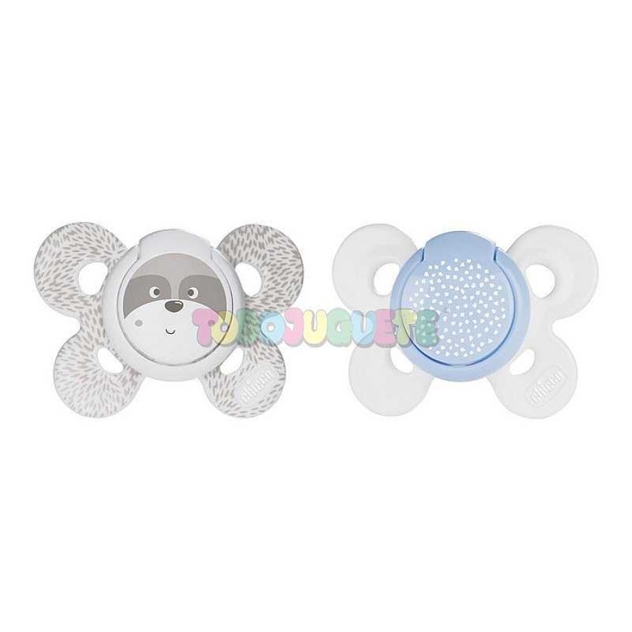 Puericultura Chicco Española,S.A. | Pack 2 Chupetes Physio Silicona Azul 0-6 M Chicco