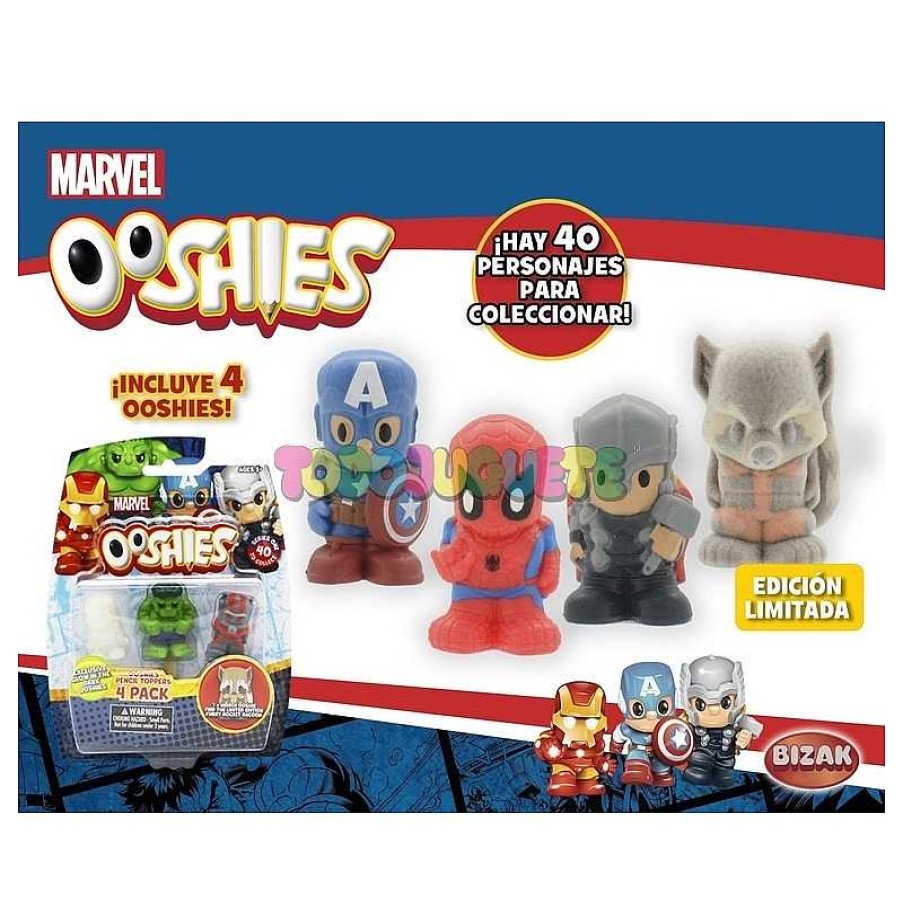 Personajes Y Accesorios Marvel | Ooshies Marvel Pack 4 Personajes