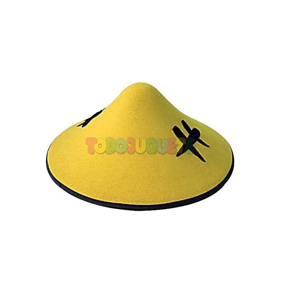 Disfraces Y Accesorios Todojuguete | Sombrero Chino Amarillo 2 Modelos Surtidos Adulto