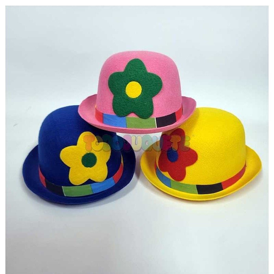 Disfraces Y Accesorios Todojuguete | Sombrero Bomb N Con Flor Adulto 3 Colores Surtidos