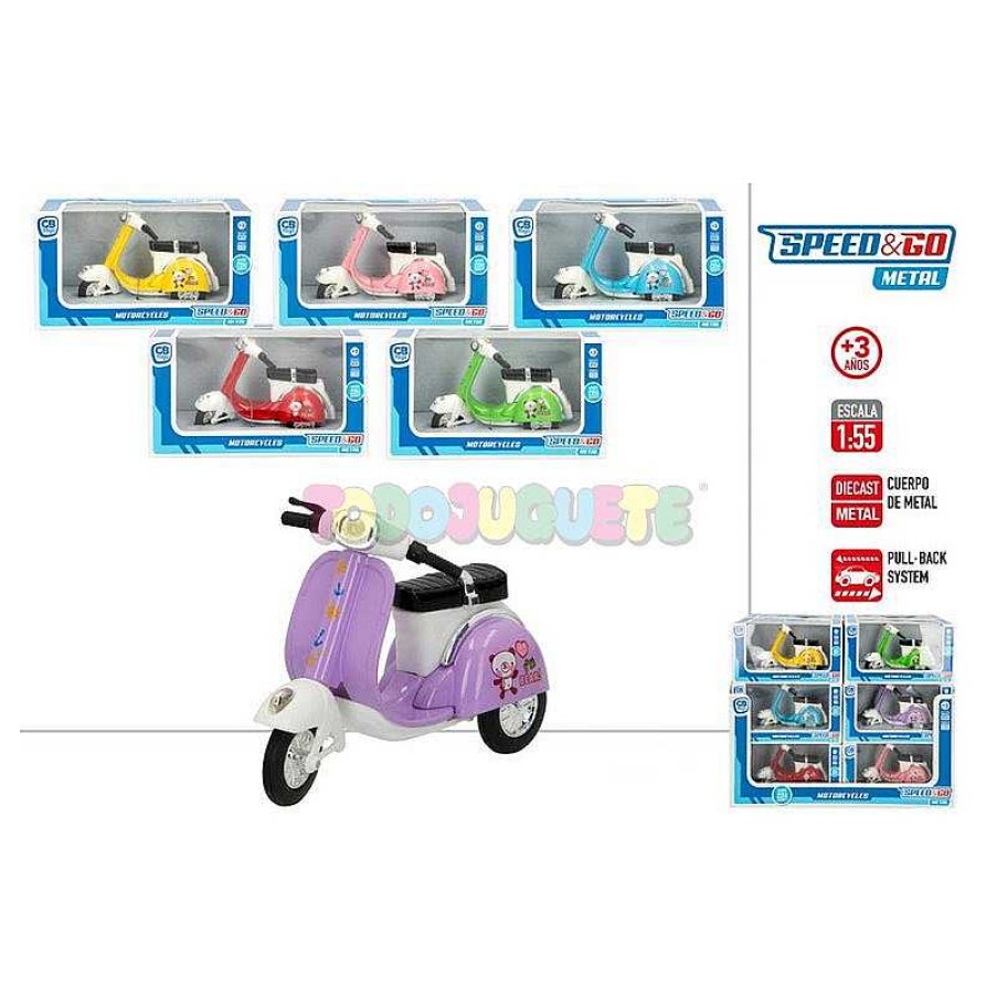 Coches, Circuitos Y Parkings Color Baby, S.L. | Moto Metal Scooter 1:55 Speed&Go Surtido