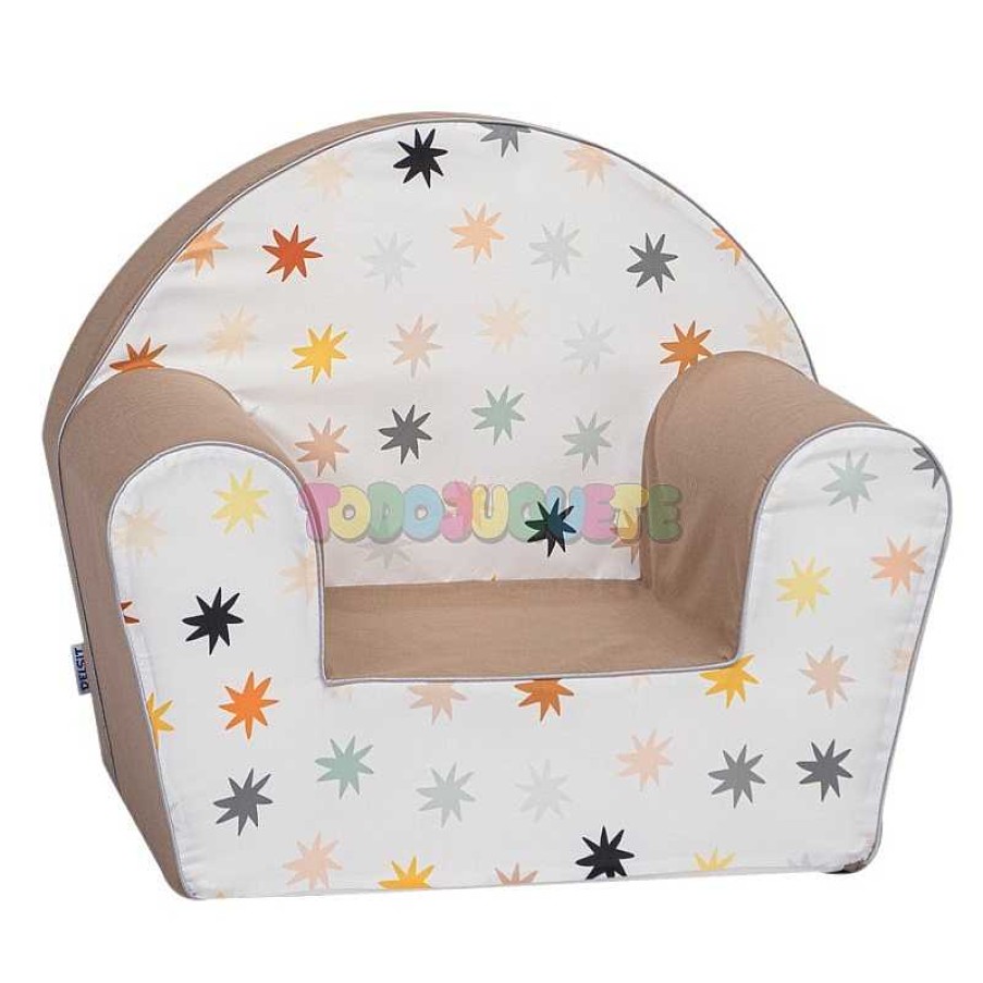 Puericultura Todojuguete | Sill N Infantil Beige-Blanco Estrellas