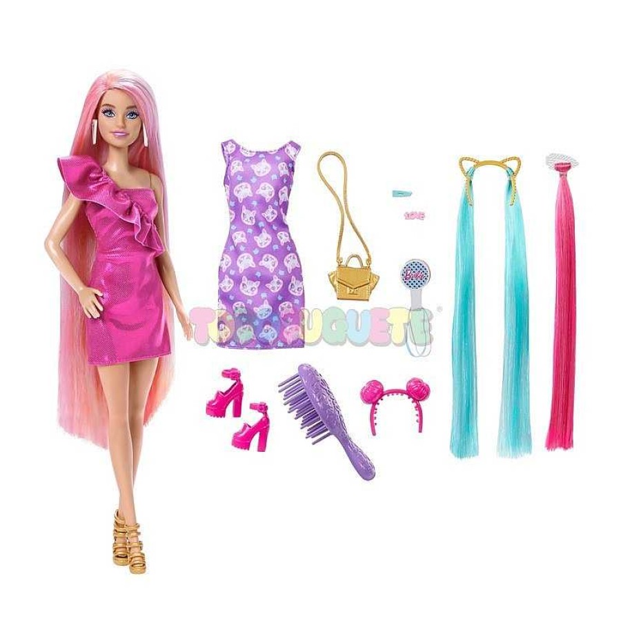 Mu Ecas Y Accesorios Barbie | Barbie Totally Hair 2.0 Pelo Extralargo Cauc Sica