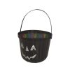 Disfraces Y Accesorios Todojuguete | Cubo Halloween Calabaza Negro 20 Cm