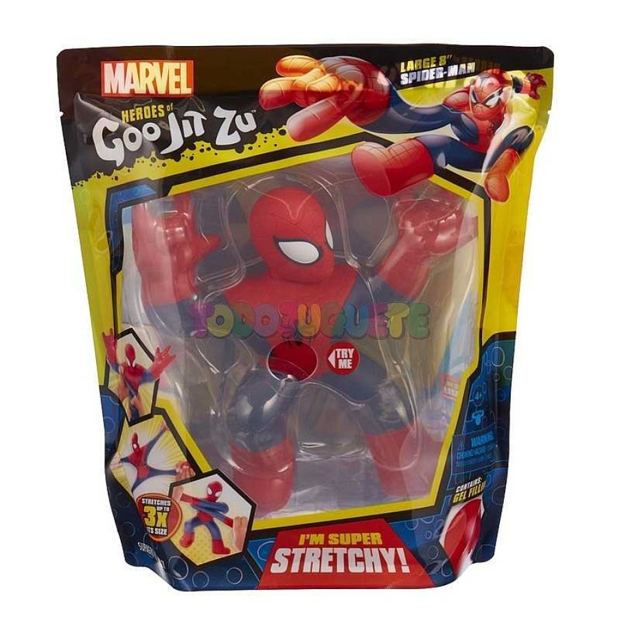 Personajes Y Accesorios Spiderman | Goo Jit Zu Figura Super H Roe Marvel Spiderman