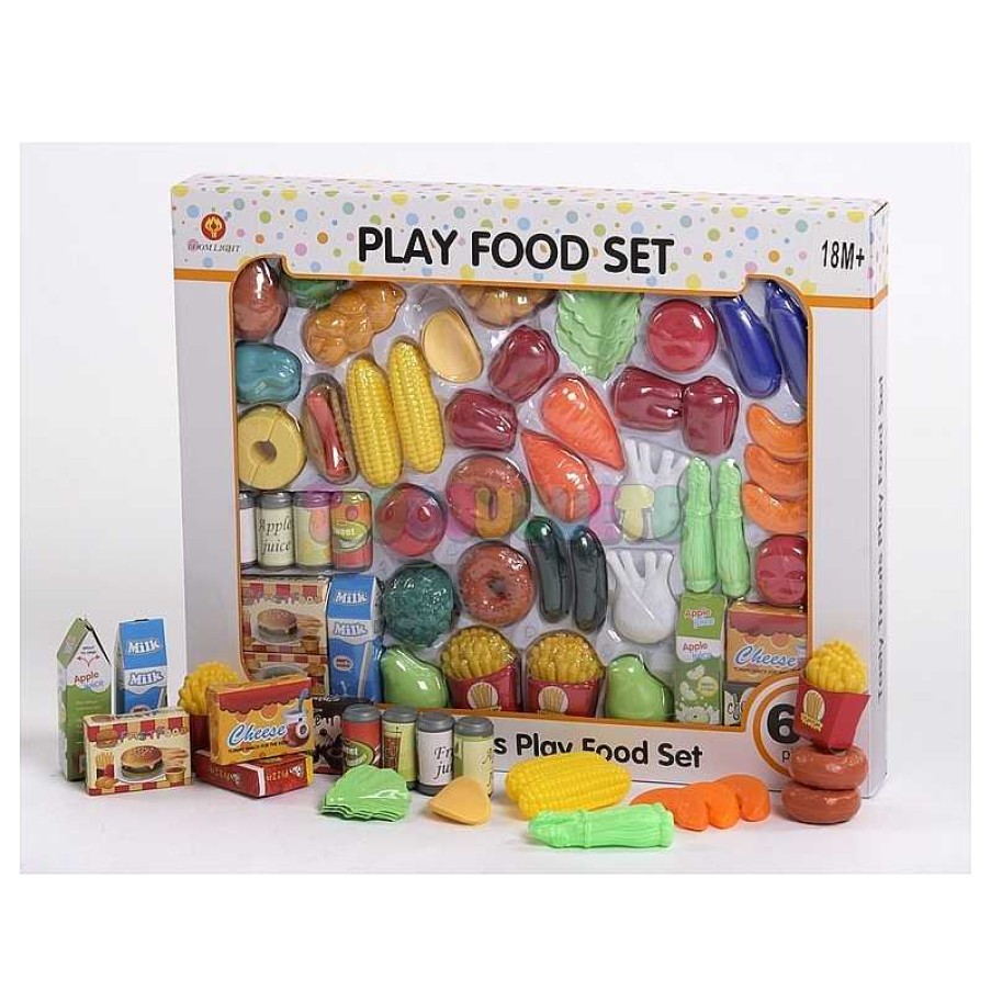 Profesiones Y Actividades Todojuguete | Set Alimentos 60 Piezas Tasty Treats Play Food Set