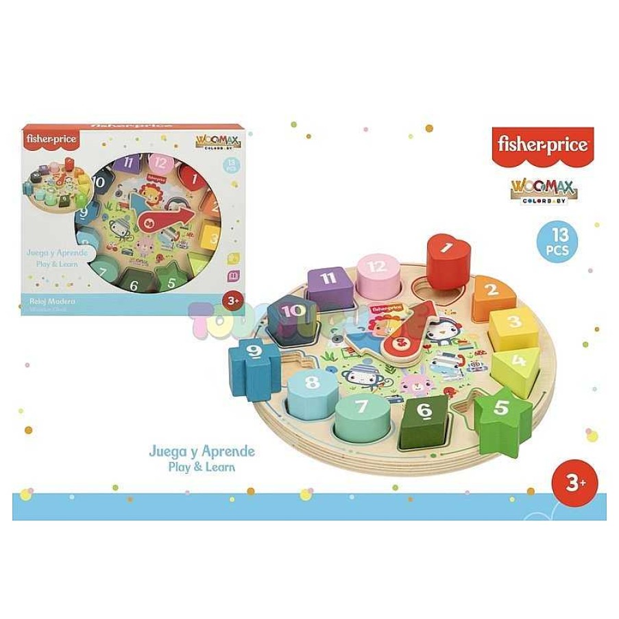 Juegos De Mesa Y Puzzles Fisher Price | Reloj Madera Fisher Price Woomax