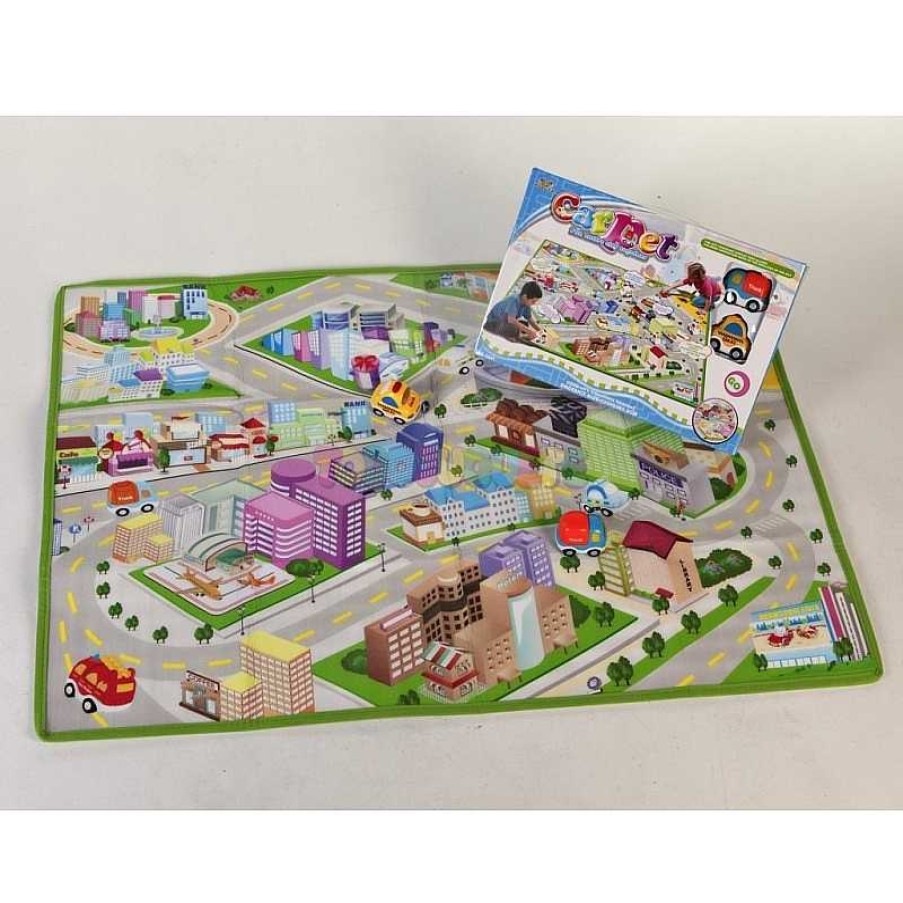 Primera Infancia Todojuguete | Tapiz Ciudad 130X93Cm Con 2 Coches Baby