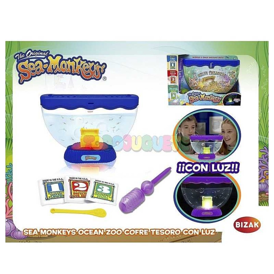 Personajes Y Accesorios Bizak,S.A. | Sea Monkeys Ocean Zoo Cofre Del Tesoro Luz