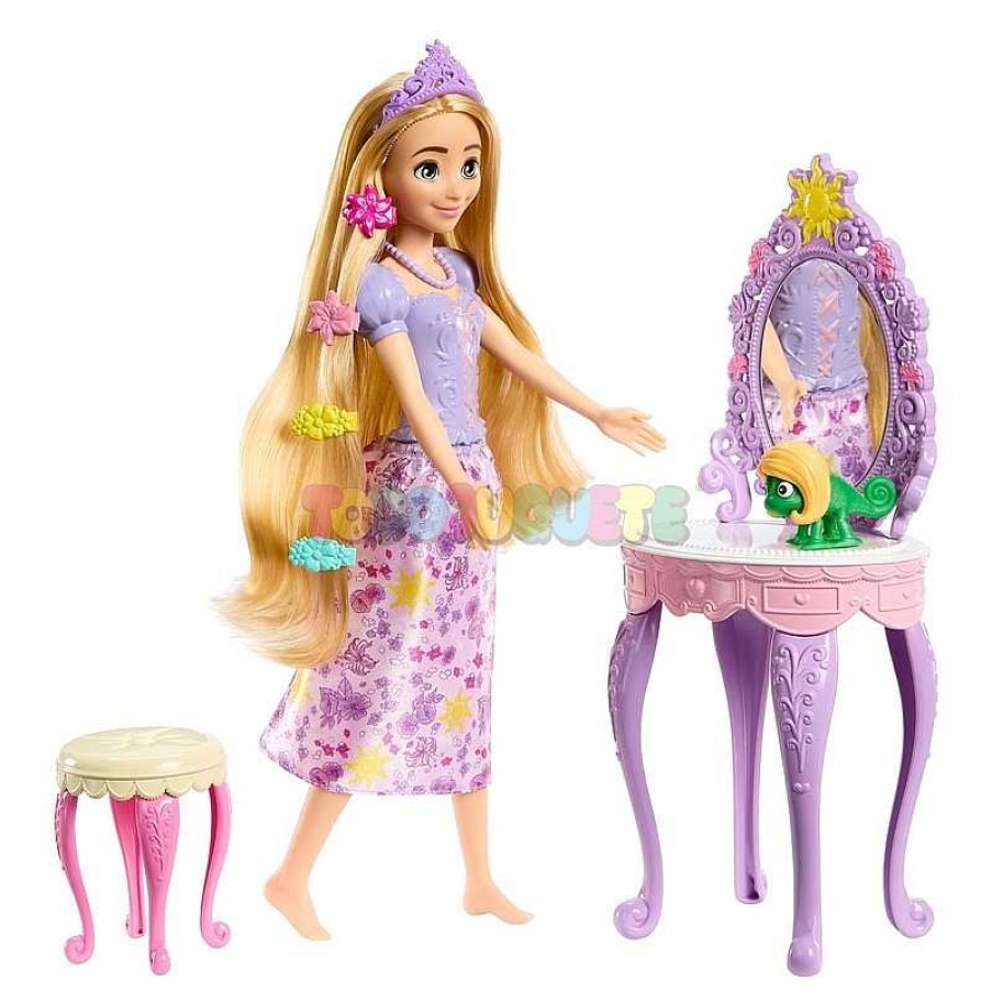 Mu Ecas Y Accesorios Disney | Mu Eca Princesa Disney Rapunzel Con Tocador