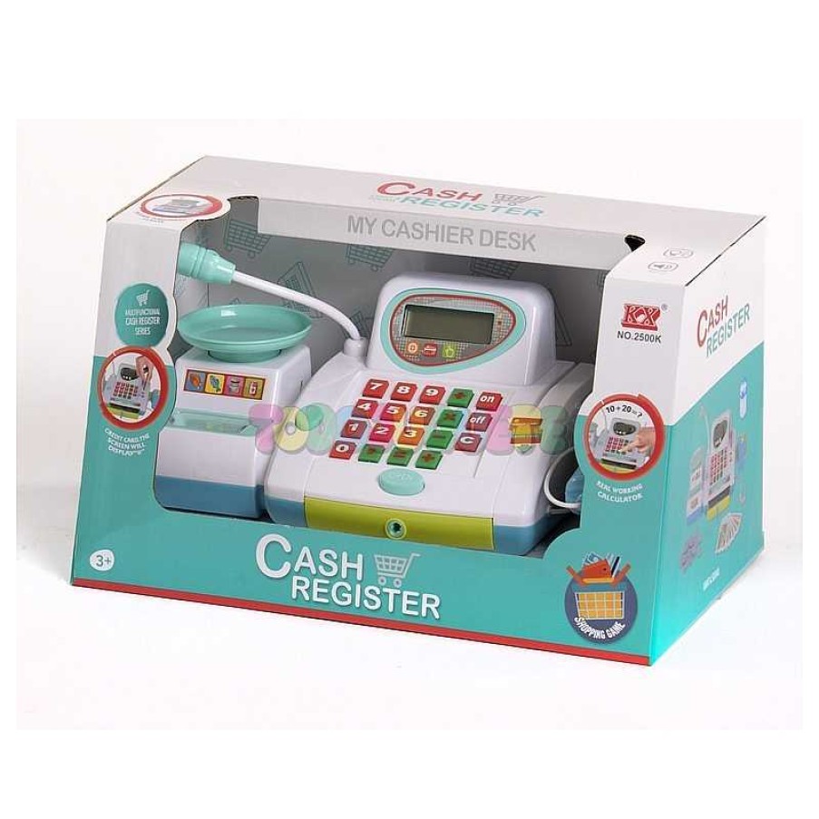 Profesiones Y Actividades Todojuguete | Caja Registradora Micro Peso Scanner Cashier Desk