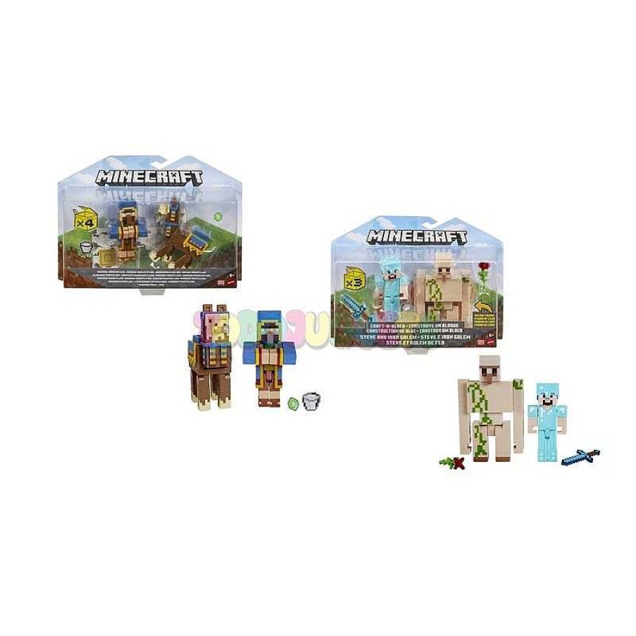 Personajes Y Accesorios Minecraft | Minecraft Pack 2 Figuras Surtida