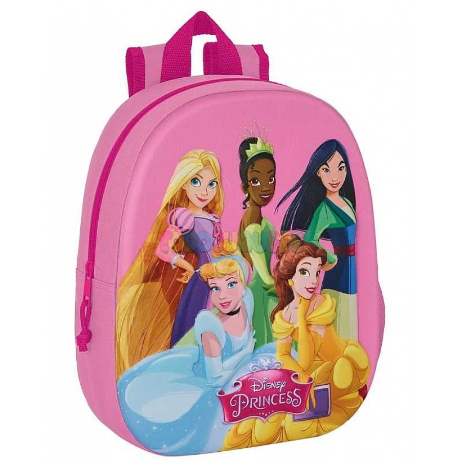 Escolar Disney | Mochila Infantil 3D Princesas Disney V2.3