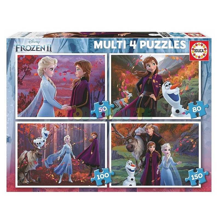 Juegos De Mesa Y Puzzles Frozen | Multi 4 Puzzles Frozen 2