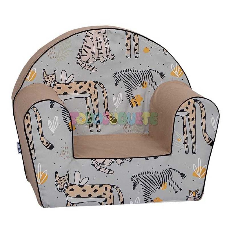 Puericultura Todojuguete | Sill N Infantil Beige-Gris Leopardo Cebra