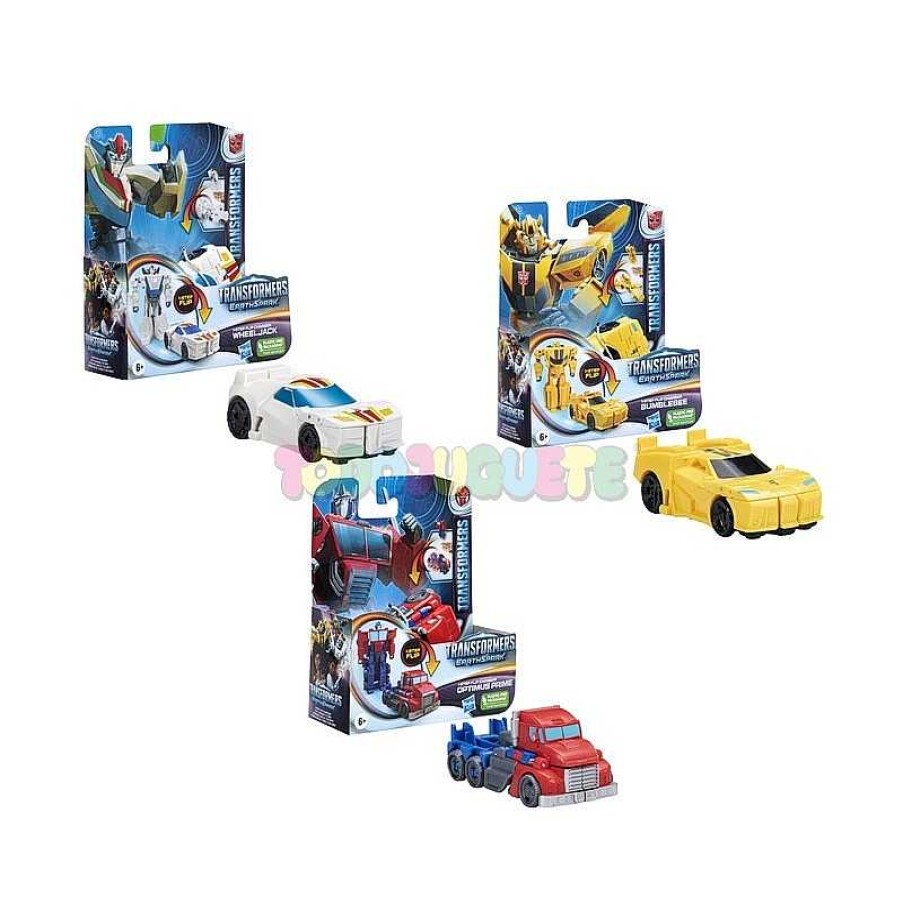 Personajes Y Accesorios Hasbro | Transformers Earthspark Cambiador 1 Paso Con Giro