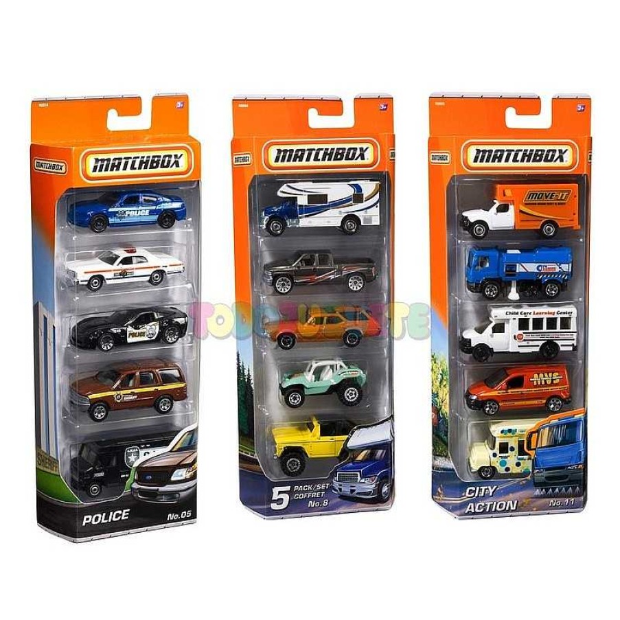 Coches, Circuitos Y Parkings Mattel,España,S.A. | Matchbox Pack 5 Veh Culos Surtido