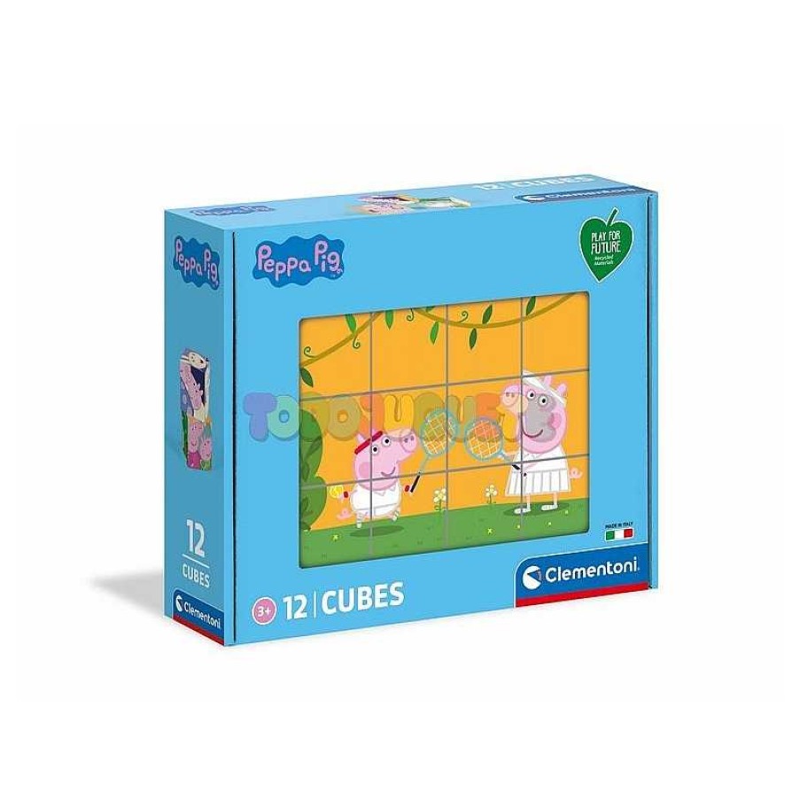 Juegos De Mesa Y Puzzles Peppa Pig | 12 Cubos Peppa Pig Pff