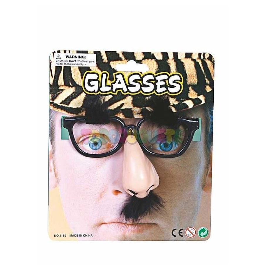 Disfraces Y Accesorios Todojuguete | Acc. Carnaval - Gafas + Nariz + Bigote + Ceja