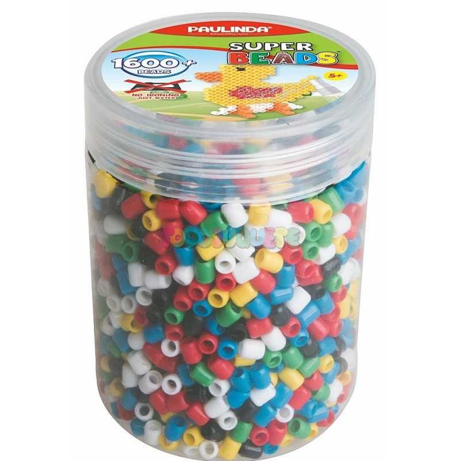 Manualidades Todojuguete | Bote Con 1600 Pzas Beads Colores Super Beads Mini