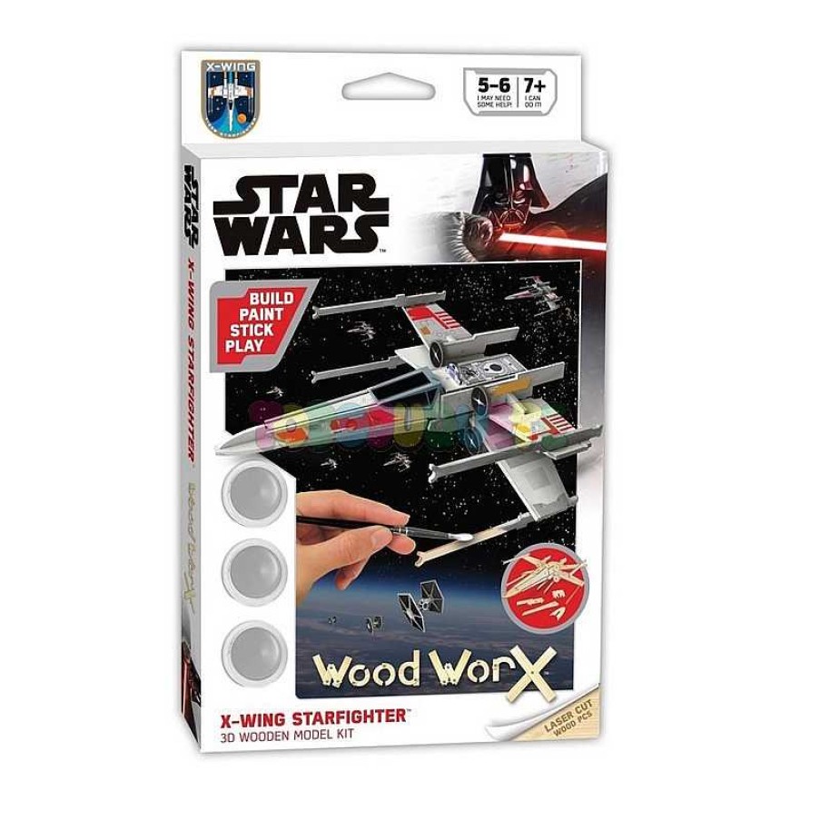 Coches, Circuitos Y Parkings Star Wars | Maqueta Madera Wood Worx Star Wars X Wing