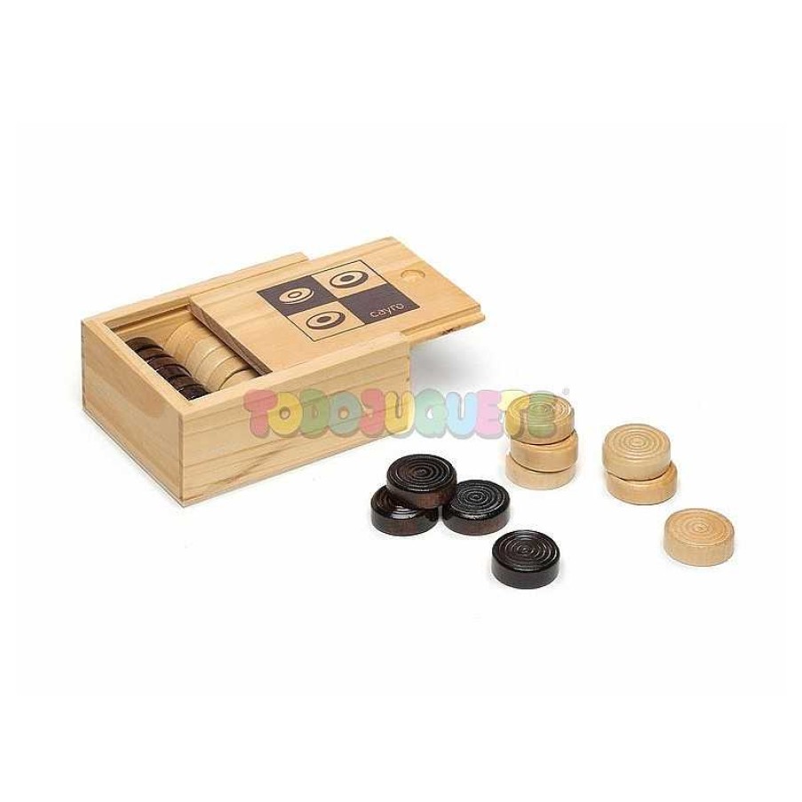 Juegos De Mesa Y Puzzles Cayro Juegos,S.L. | Accesorios Fichas Damas Madera Caja Madera Cayro