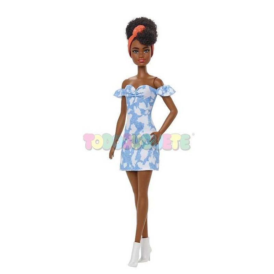 Mu Ecas Y Accesorios Barbie | Mu Eca Barbie Fashionista Vestido Vaquero Decolora