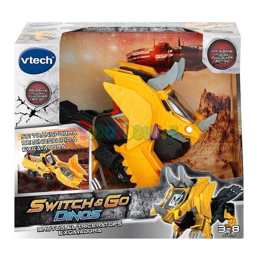 Juguete Electr Nico Y Multimedia Vtech Electronics Europe Bv | Switch & Go Dino Brutus Triceratops Excavadora