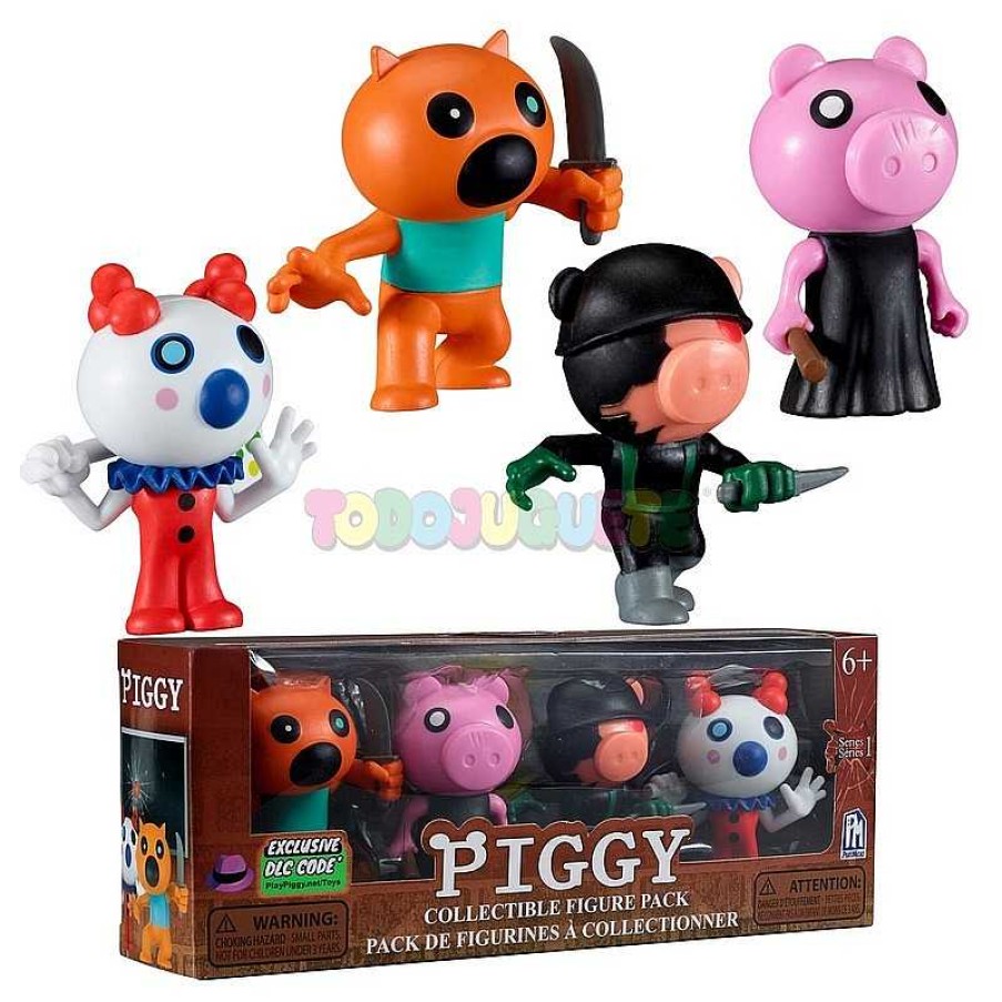 Personajes Y Accesorios Bizak,S.A. | Piggy Pack 4 Figuras