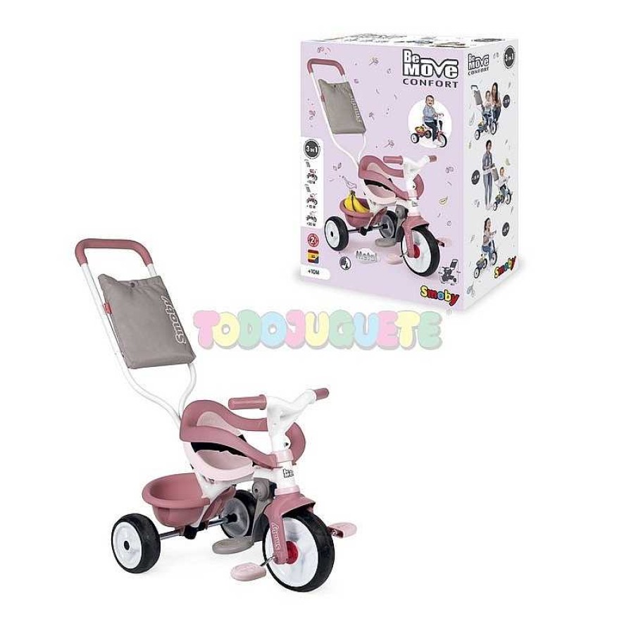 Deportes Y Bicicletas Smoby Toys España | Triciclo Be Move Confort Rosa Smoby