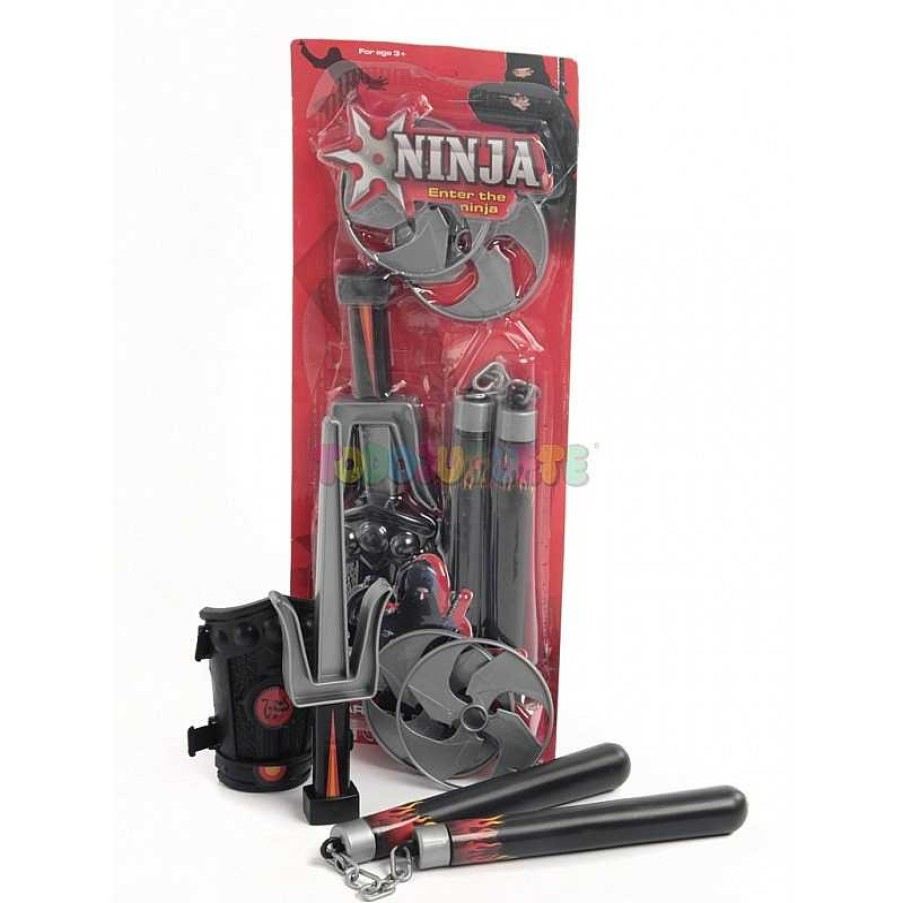 Deportes Y Bicicletas Alfabest | Set Ninja Nunchacos, Discos Y Espada Warrior