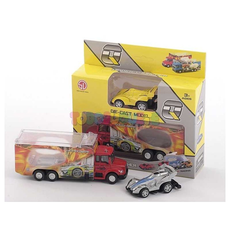 Coches, Circuitos Y Parkings Todojuguete | Set Mini Camion Lanzador+Coche F1 Metal Hidden Lau