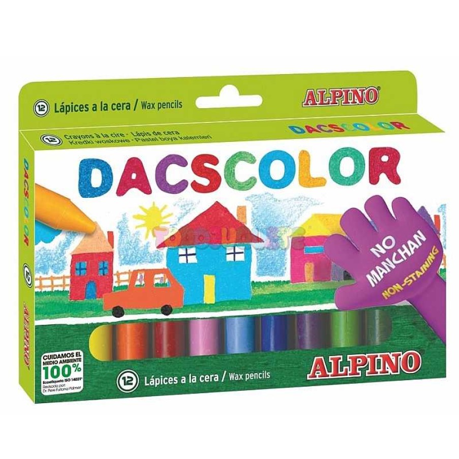 Escolar Alpino | Caja 12 Ceras Dacscolor Alpino Semiblandas