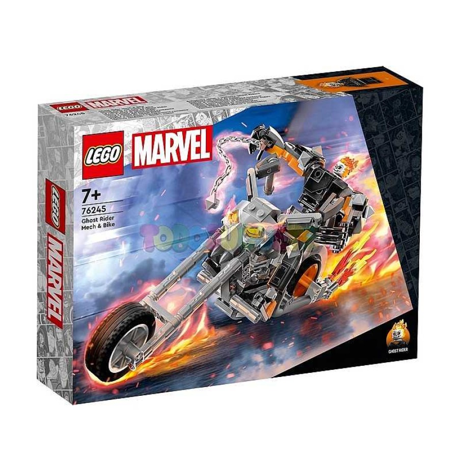 Juegos De Construcci N Marvel | Lego Marvel Meca Y Moto Del Motorista Fantasma