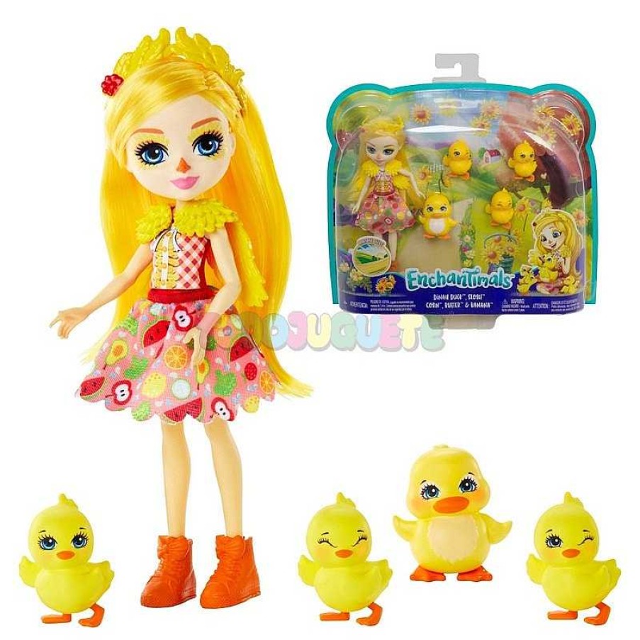 Mu Ecas Y Accesorios Enchantimals | Mu Eca Enchantimals Familia Dina Duck Y Pato Slosh