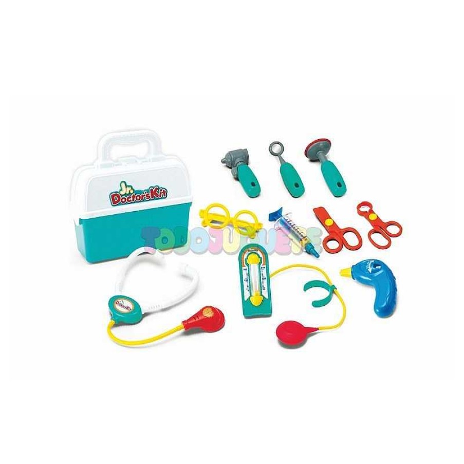 Profesiones Y Actividades Todojuguete | Maletin M Dico Con Accesorios Jr. Doctors Kit Caja