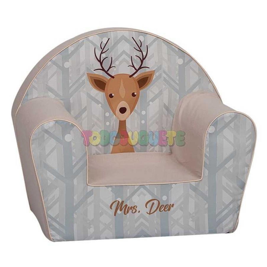 Puericultura Todojuguete | Sill N Infantil Gris Ciervo Mrs. Deer