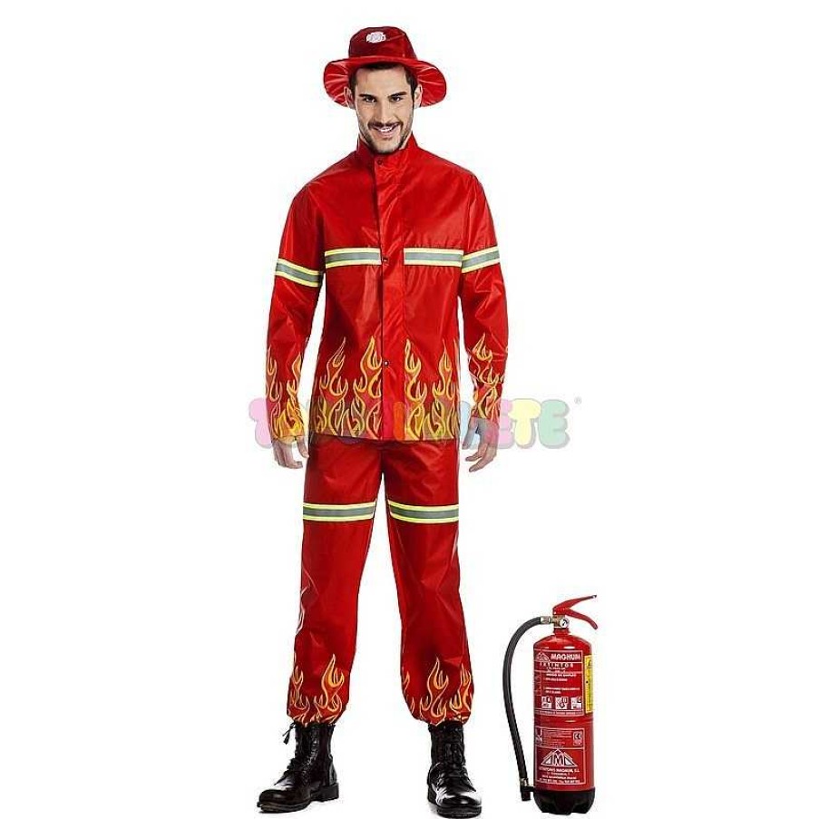 Disfraces Y Accesorios Todojuguete | Disfraz Bombero Bold Firemen Adulto M-L