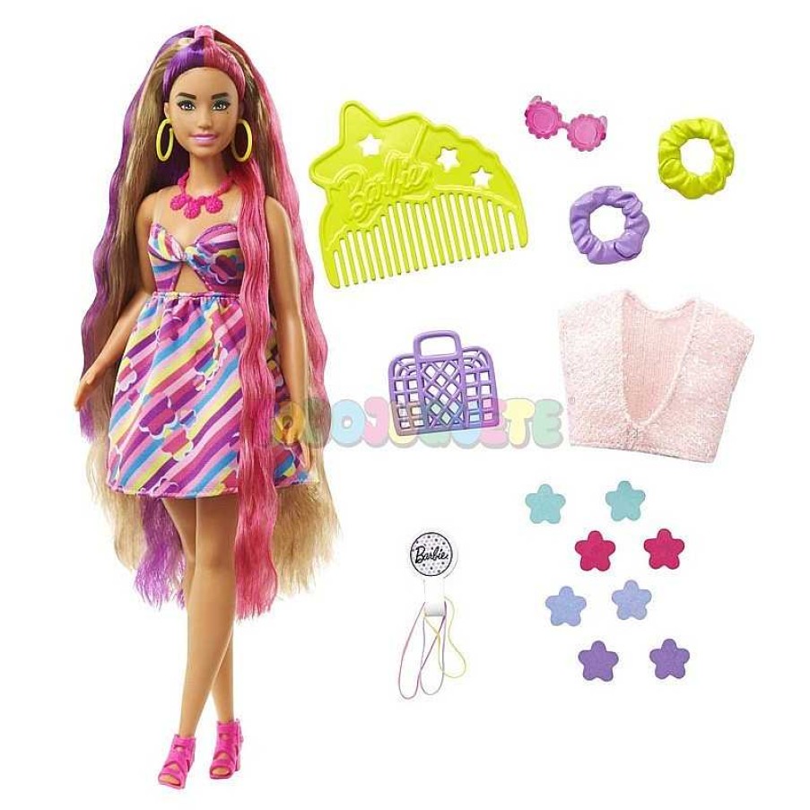 Mu Ecas Y Accesorios Barbie | Barbie Totally Hair Pelo Extralargo Flor